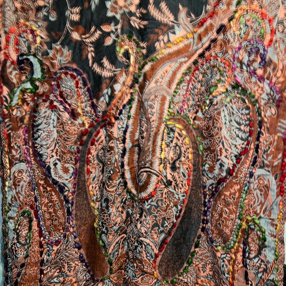 Raj Multicolor Paisley Infinity Scarf - Raj 7 - Picture 3 of 4